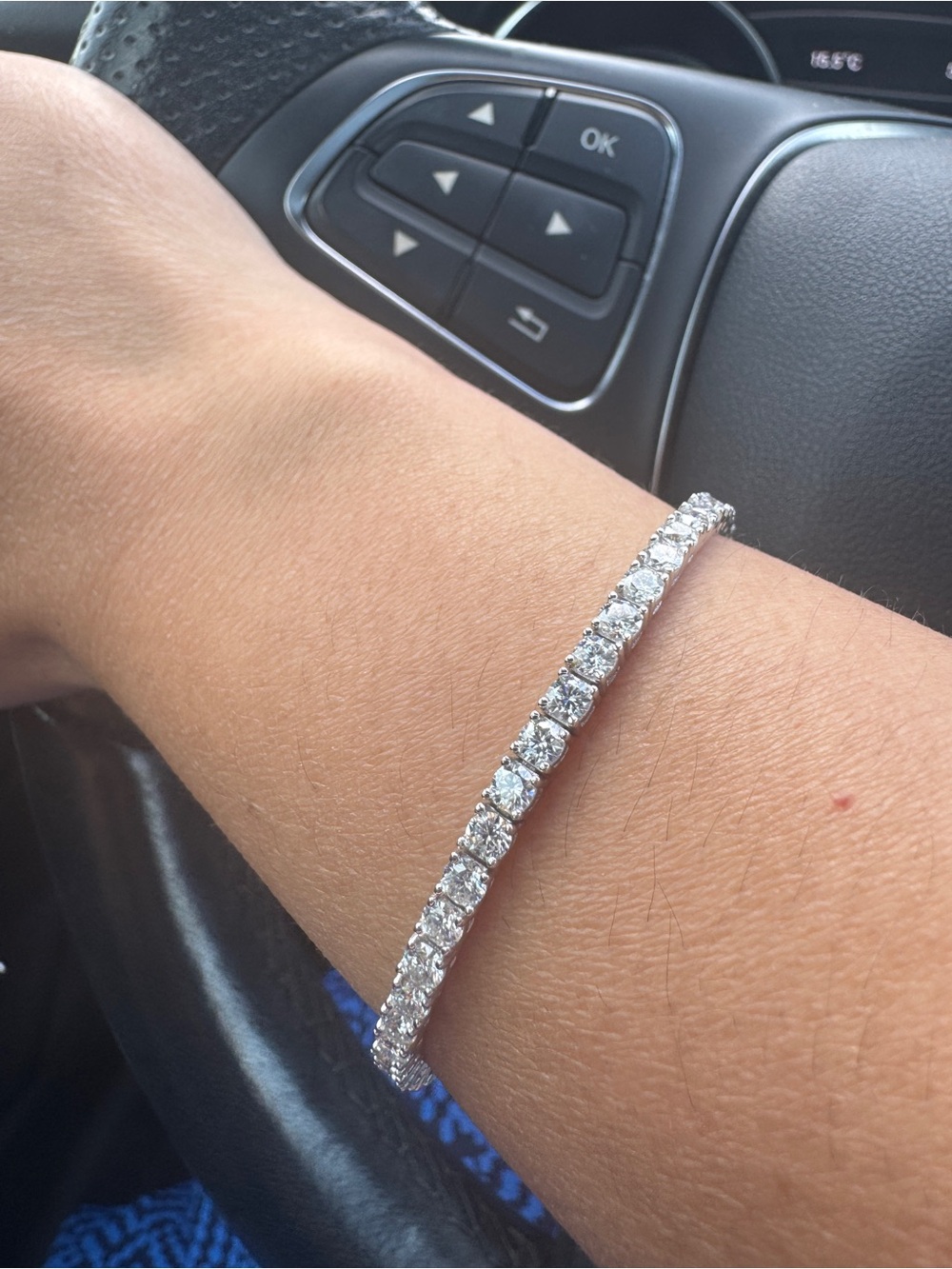 Classic 3MM Moissanite Tennis Bracelet-925 sterling silver-GRA Certificate-6.5in